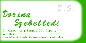 dorina szebelledi business card