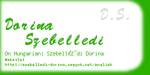 dorina szebelledi business card